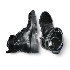 Givenchy Black Studded Combat Boots